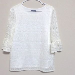 White blouse bell sleeve